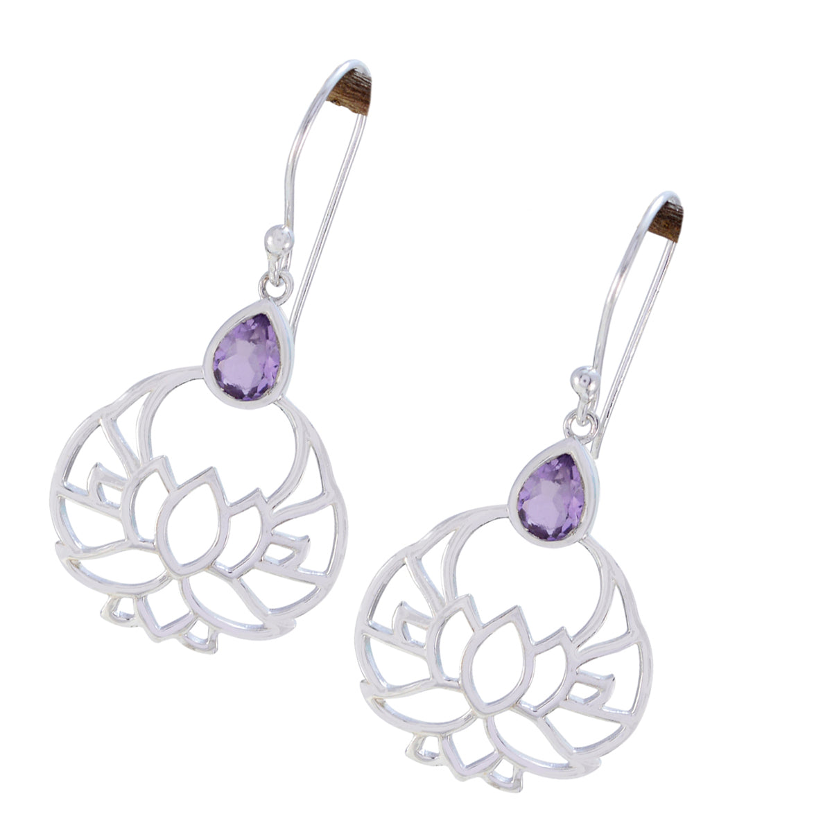Isabel Purple Featherlight Solitaire Dangle Earring