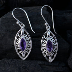 Isabella Purple Featherlight Solitaire Dangle Earring