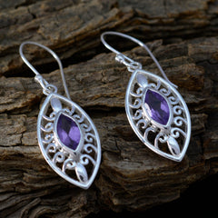 Isabella Purple Featherlight Solitaire Dangle Earring