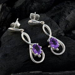 Leah Purple Featherlight Solitaire stud Earring