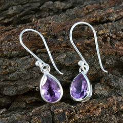 Savannah Purple Delicate Solitaire Dangle Earring