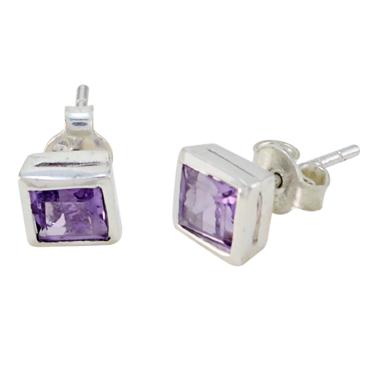 Sophia Purple Elegant Solitaire Stud Earring