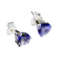 Violet Purple Elegant Solitaire Stud Earring