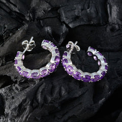 Elena Purple Slim multiple Stud Earring