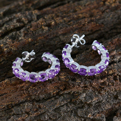 Elena Purple Slim multiple Stud Earring