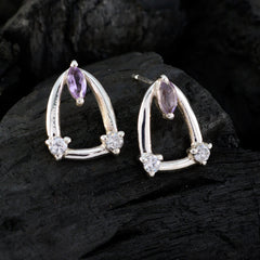 Nari Purple Elegant multiple Stud Earring