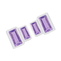 Noelia Purple Whisper thin Toi et Moi Stud Earring