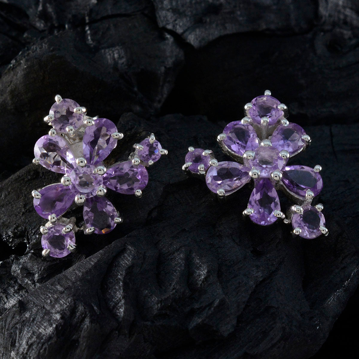Freya Purple Minimal multiple Stud Earring