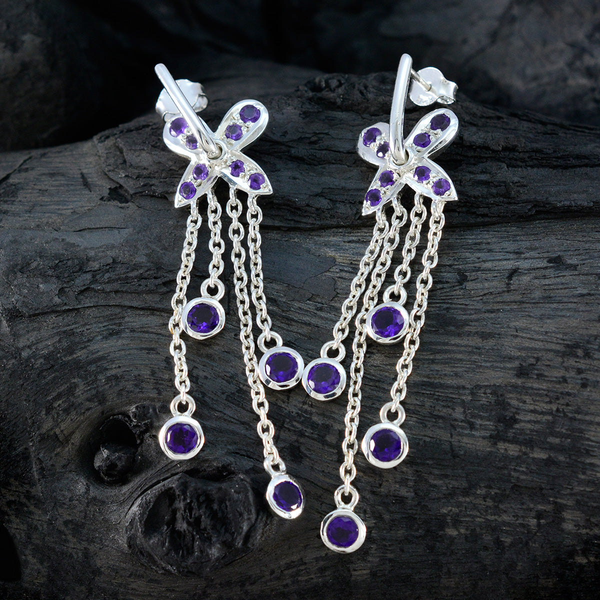 Ava Purple Mid weight multiple Stud Earring