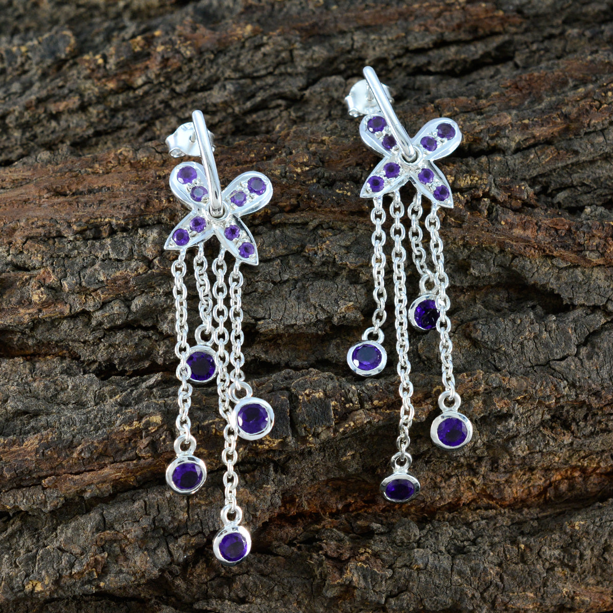 Ava Purple Mid weight multiple Stud Earring