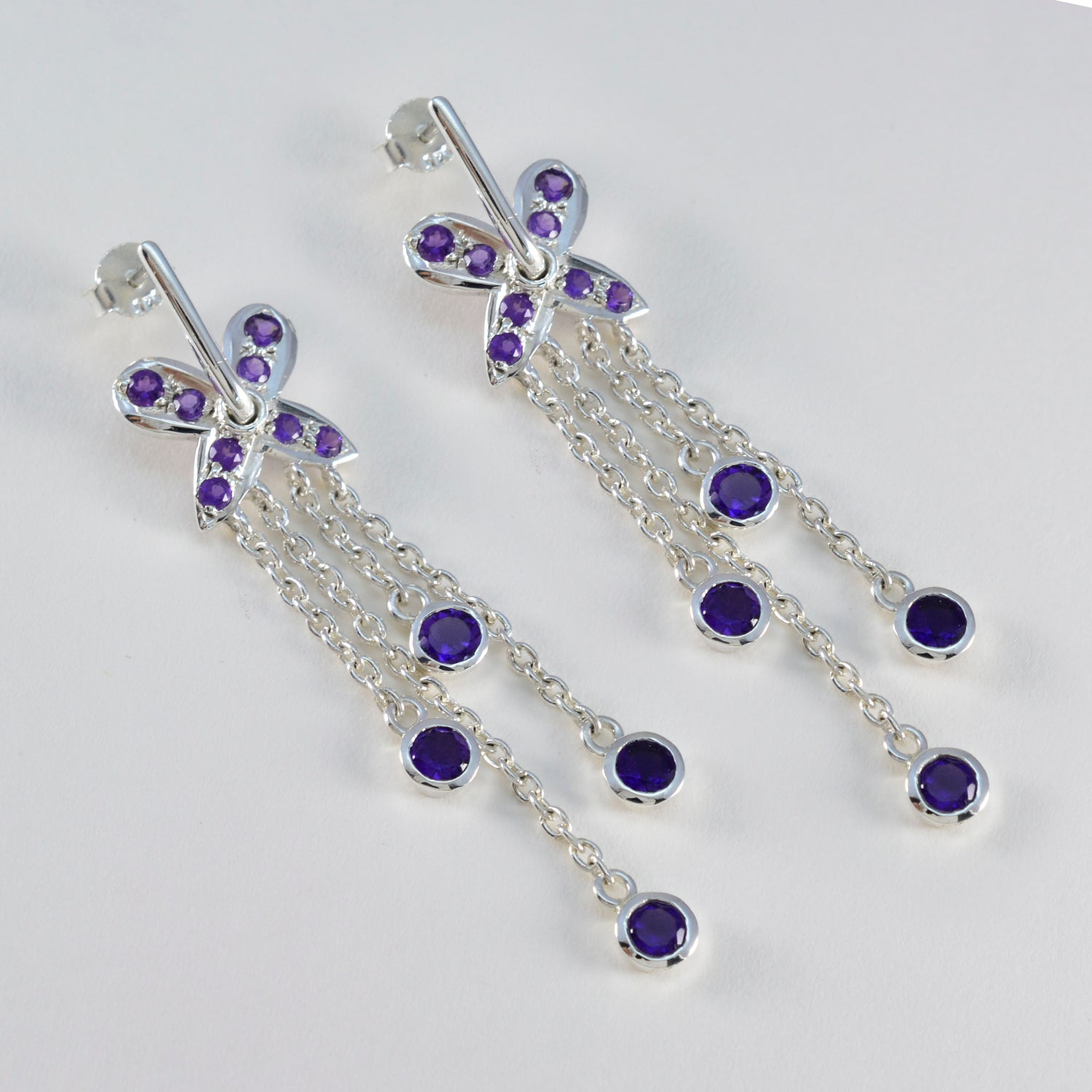 Ava Purple Mid weight multiple Stud Earring