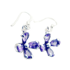 Yan Purple Dainty multiple Dangle Earring Amethyst Purple Dangle