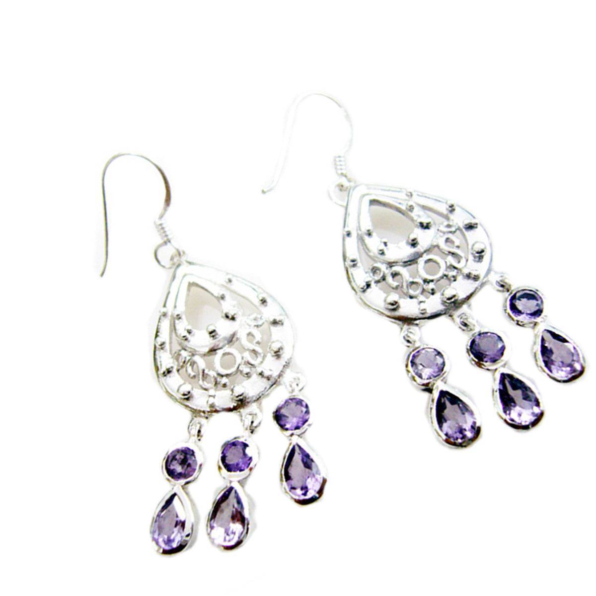 Ying Purple Tiny multiple Dangle Earring