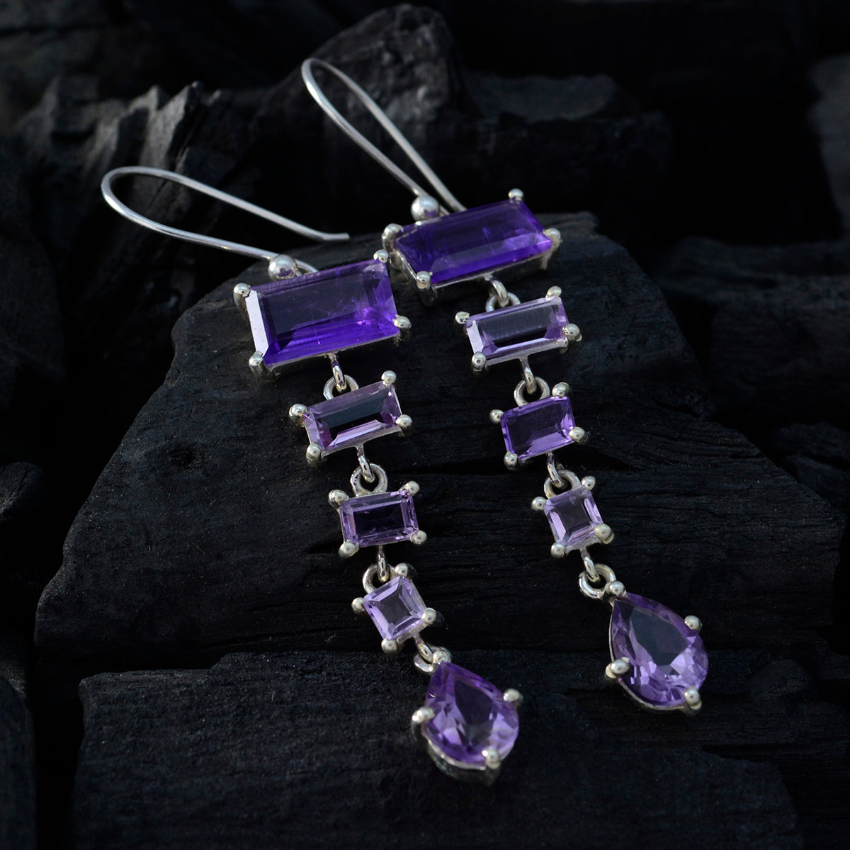 Aisha Purple Versatile multiple Dangle Earring