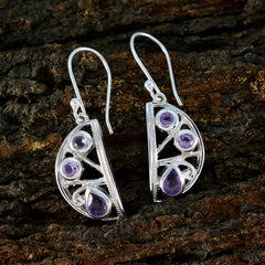 Ayaka Purple Mid weight Trilogy Dangle Earring