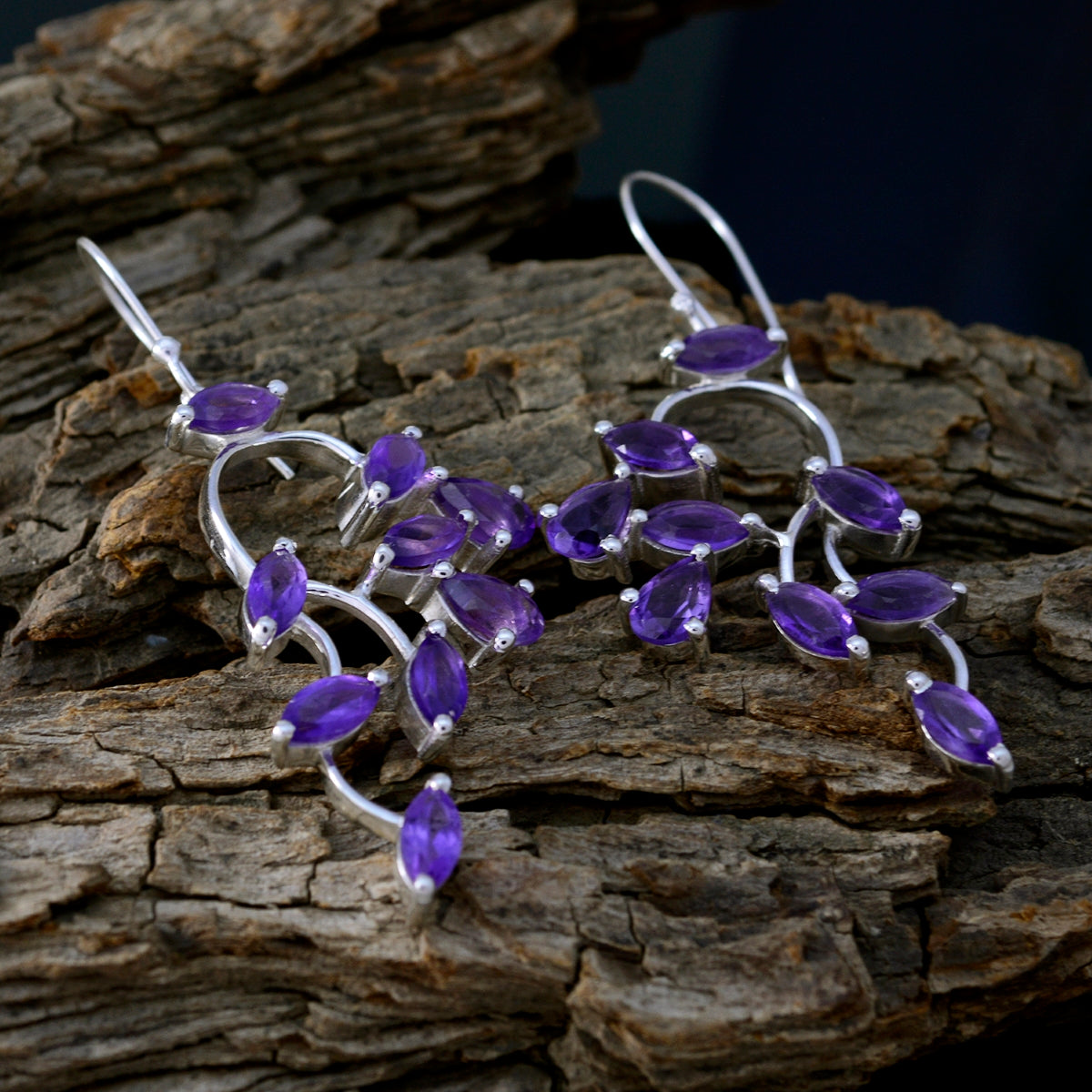Clara Purple Edgy multiple Dangle Earring