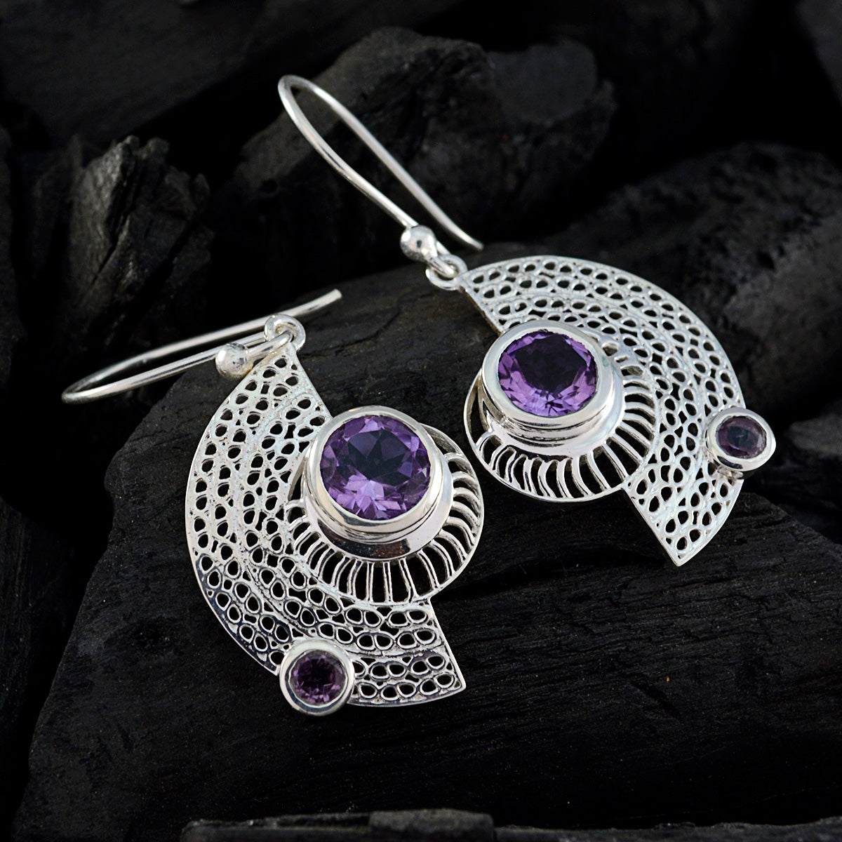 Freya Purple Versatile multiple Dangle Earring