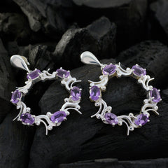 Inès Purple Edgy multiple Stud Earring