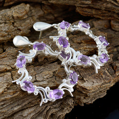 Inès Purple Edgy multiple Stud Earring
