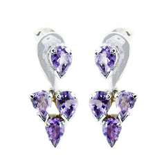 Alejandra Purple Featherlight multiple Stud Earring Amethyst Purple Stud