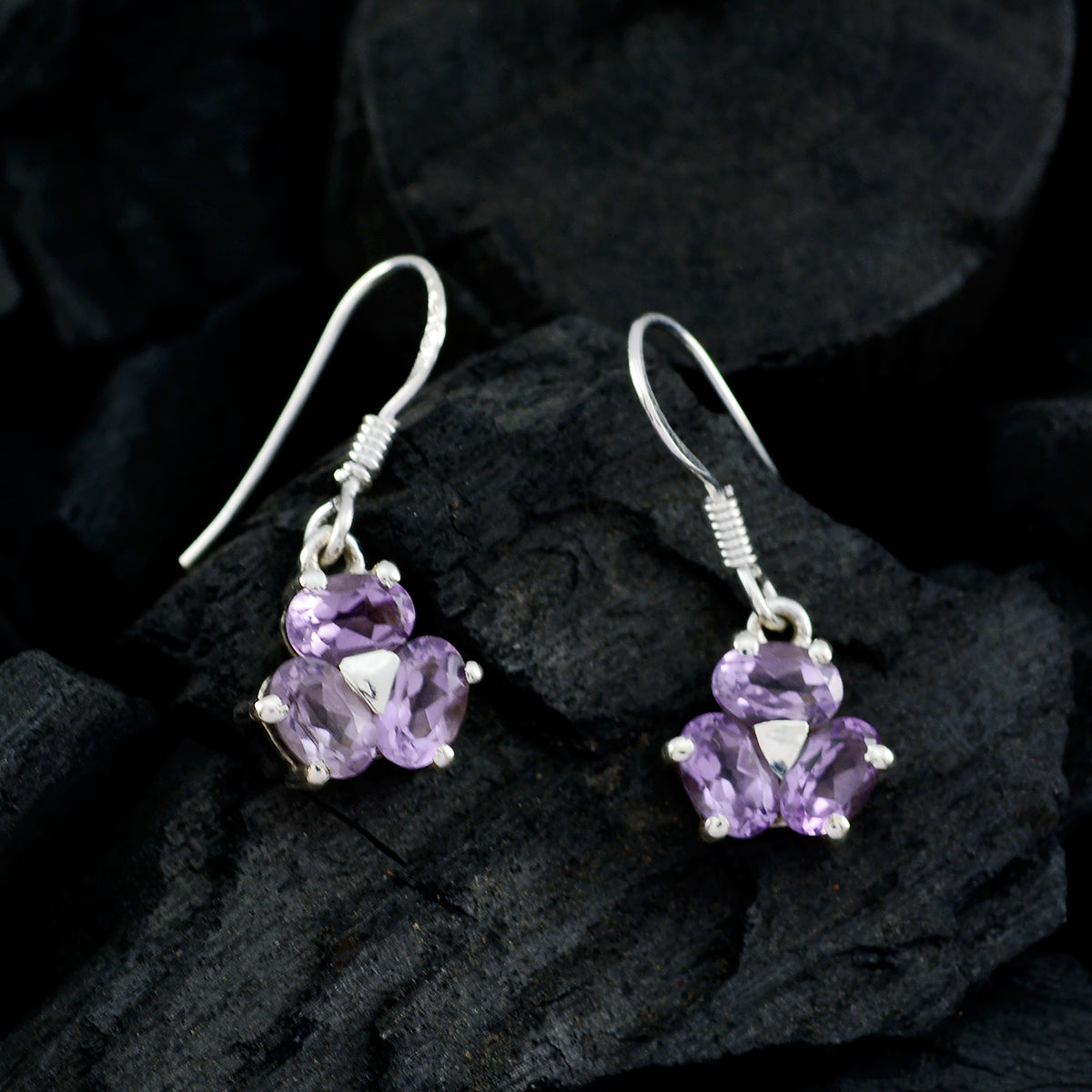 Paula Purple Dainty multiple Dangle Earring