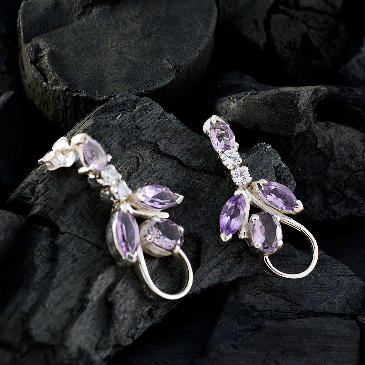 Sofia Purple Classic multiple Stud Earring