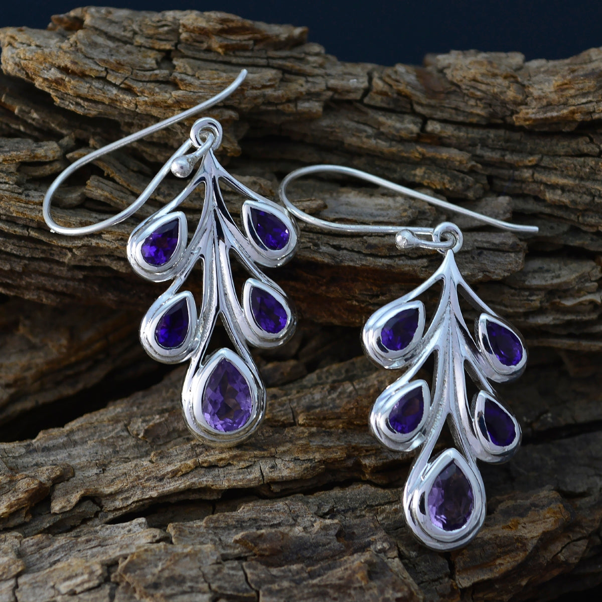 Victoria Purple Minimal multiple Dangle Earring