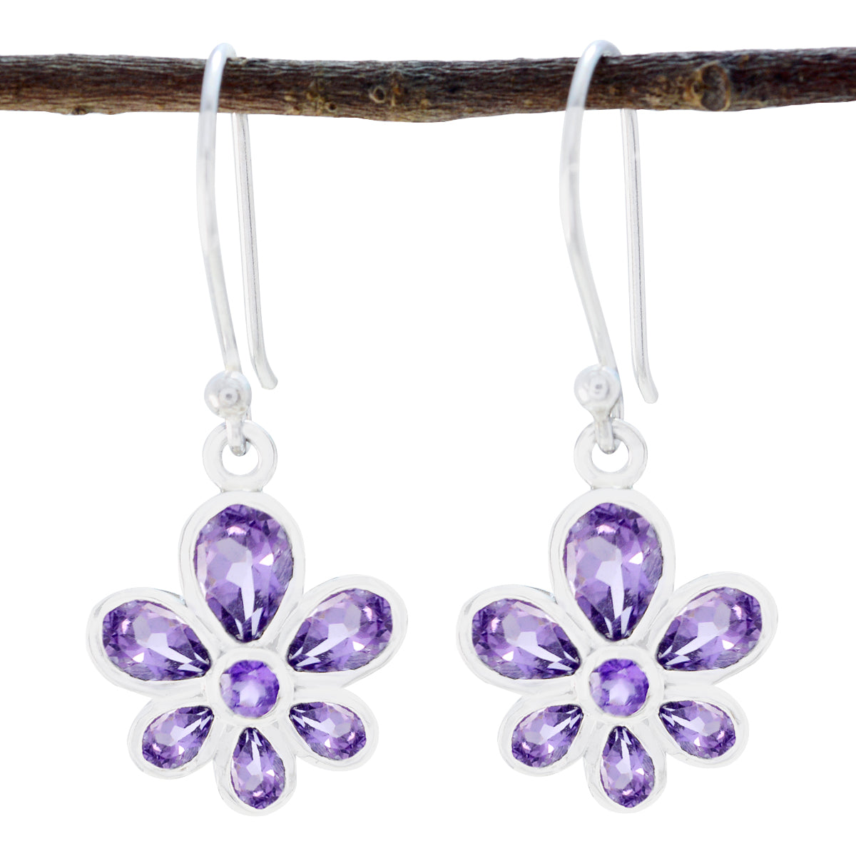 Hua Purple Whisper thin multiple Dangle Earring Amethyst Purple Dangle