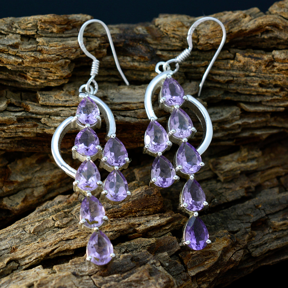 Alina Purple Edgy multiple Dangle Earring