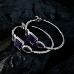 Sofia Purple Mid weight Trilogy Stud Earring