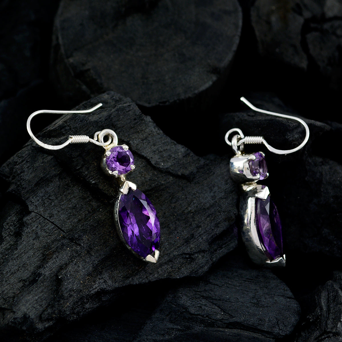 Ying Purple Delicate multiple Dangle Earring