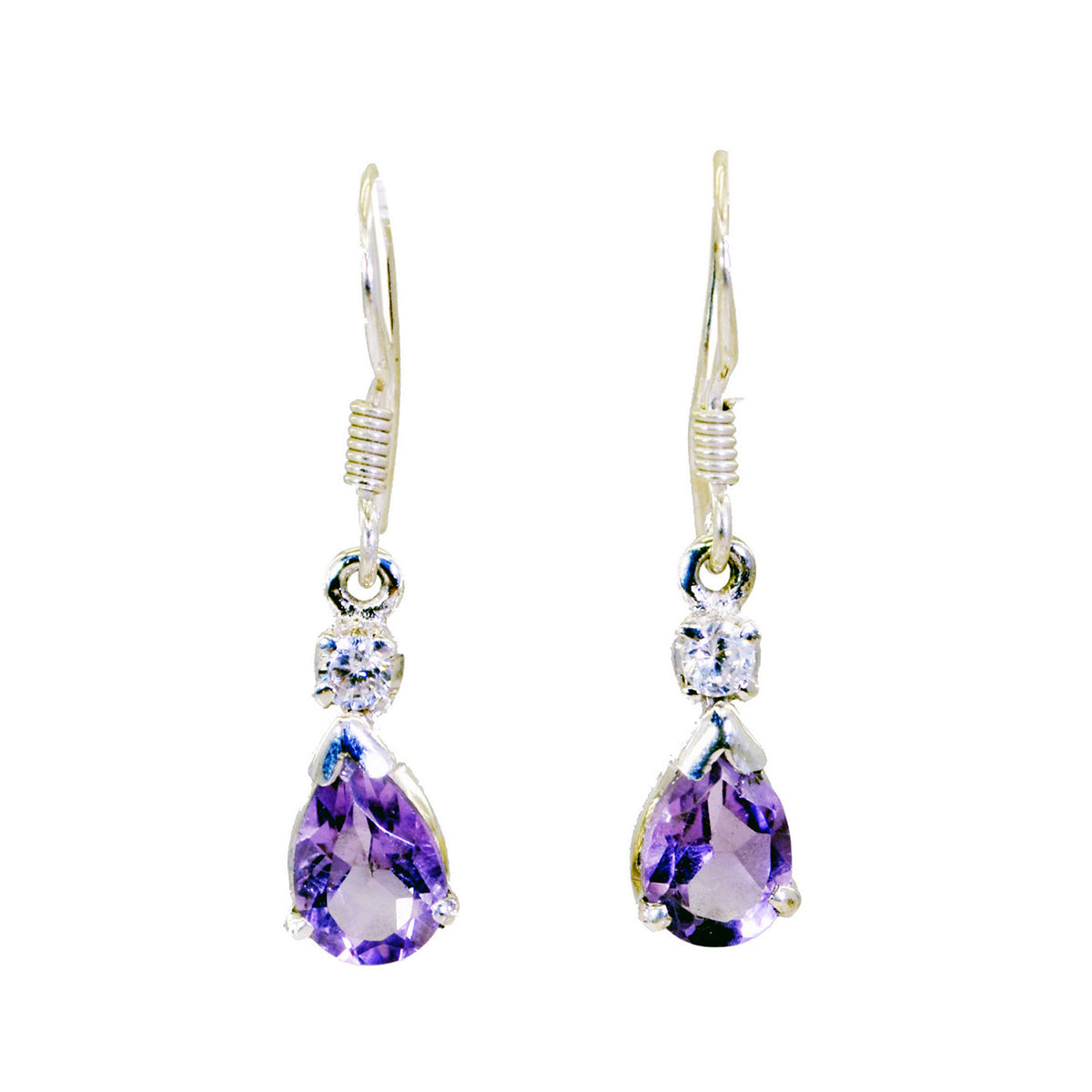 Isabelle Purple Delicate multiple Dangle Earring Amethyst Purple Dangle
