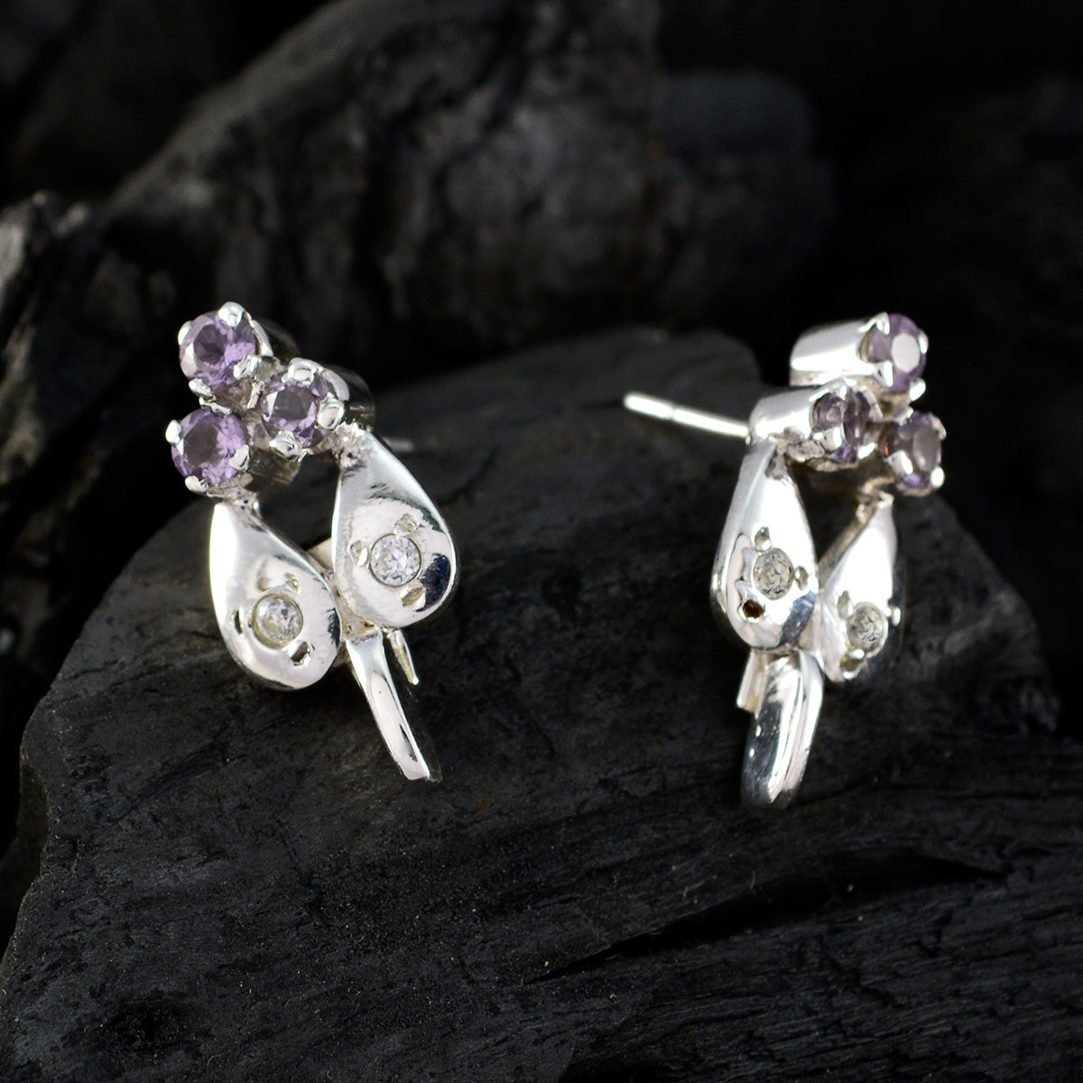 Camila Purple Dainty multiple Stud Earring