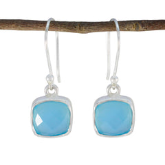 Isabella Blue Tiny multiple Dangle Earring Blue Chalcedony Blue Dangle
