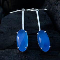 Isadora Blue Classic Solitaire Dangle Earring