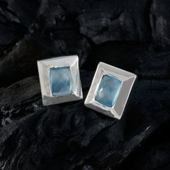 Laura Blue Mid weight Solitaire Stud Earring