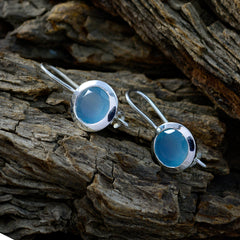 Aria Blue Delicate Solitaire Dangle Earring