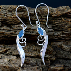 María Blue Delicate Solitaire Dangle Earring