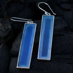 Nayara Blue Edgy Solitaire Dangle Earring