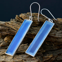 Nayara Blue Edgy Solitaire Dangle Earring