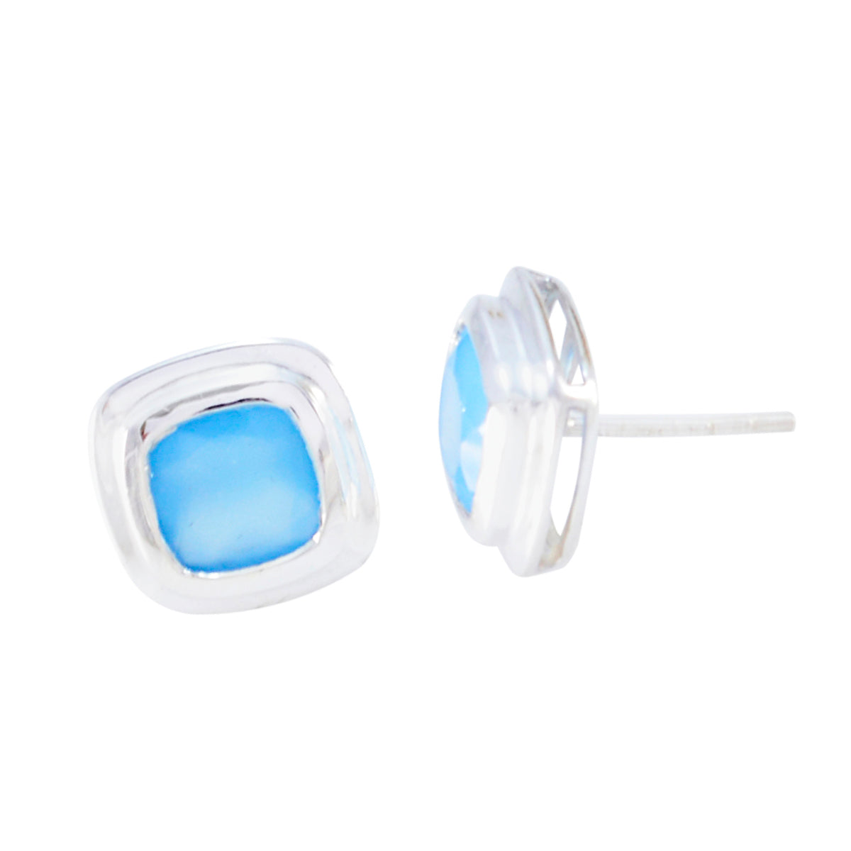 Renata Blue Dainty Solitaire Stud Earring