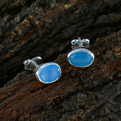 Camilla Blue Dainty Solitaire Stud Earring