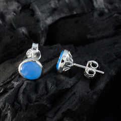 Stella Blue Delicate Solitaire Stud Earring