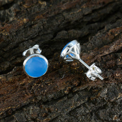 Stella Blue Delicate Solitaire Stud Earring