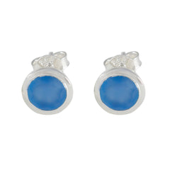 Stella Blue Delicate Solitaire Stud Earring