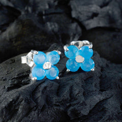 Lucia Blue Delicate quarter Stud Earring