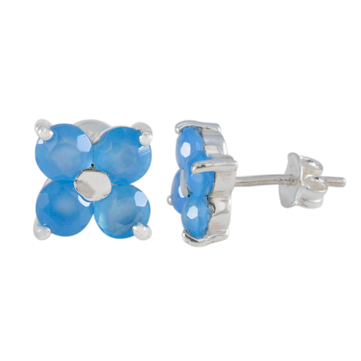 Lucia Blue Delicate quarter Stud Earring