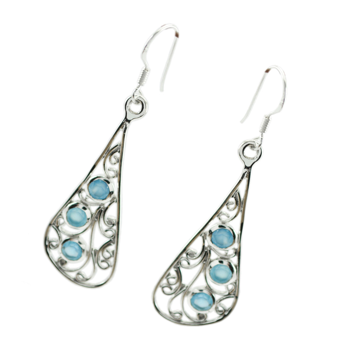 Patricia Blue Whisper thin multiple Dangle Earring