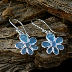 Hye jin Blue Whisper thin multiple Dangle Earring