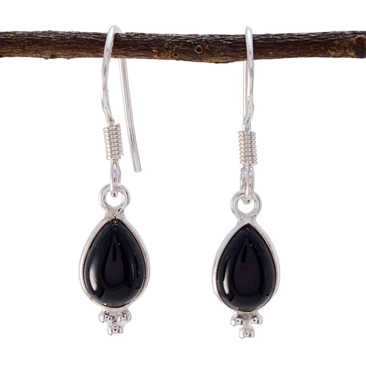 Isabella Black Elegant multiple Dangle Earring Black Onyx Black Dangle